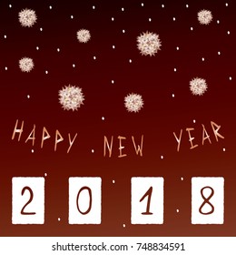 Happy New Year 2018 illustration