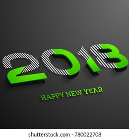 Happy new Year 2018 in isometric style