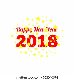 Happy New Year 2018 Logo Vector
