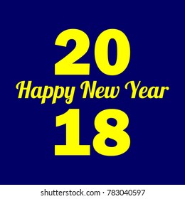 Happy New Year 2018 Logo Vector