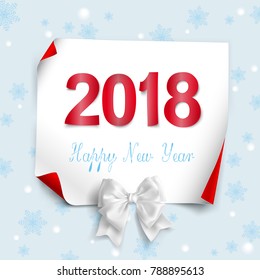 Happy new year 2018 paper text triangular scatter Design