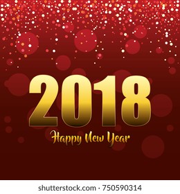 happy new year 2018 postcard