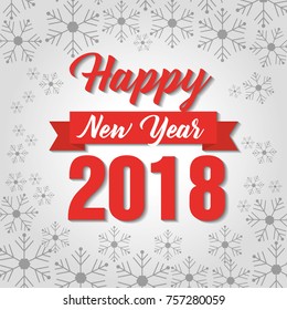 happy new year 2018 poster greeting invitation decoration