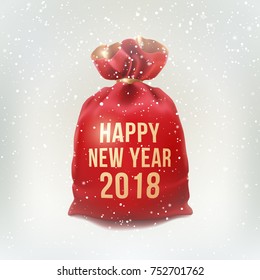 Happy New Year, 2018, red bag.