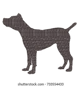 Happy New Year 2018, Text Design on Dog Vector illustration