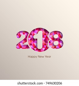 Happy new year 2018 Text Design vector.