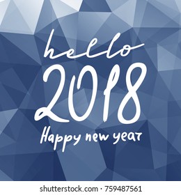 Happy new year 2018. Text Design. Vector illustration.  Wonderful colors