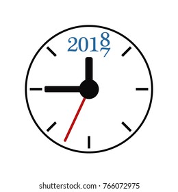 Happy new year 2018 Text Design Vector illustration