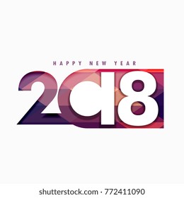 happy new year 2018 text in creative style