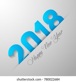 Happy new year 2018 text desain