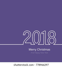 Happy new year 2018 theme. for greeting card, flyer, invitation, poster, brochure, banner, calendar, Christmas Meeting events. Vector. Color of the new year 2018
