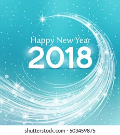 Happy New Year 2018, vector illustration Christmas background