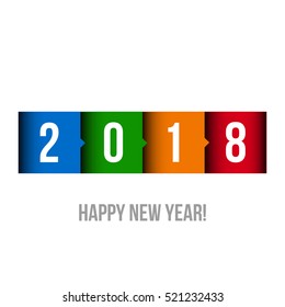 Happy New Year 2018 vector