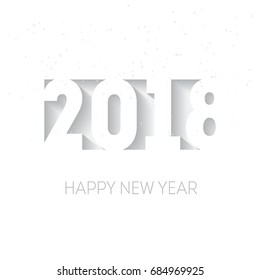 Happy new year 2018 vector background. Cover of business diary for 2018 with wishes. Vector design template