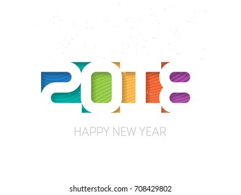 Happy new year 2018 vector background. Cover of business diary for 2018 with wishes. Vector brochure design template