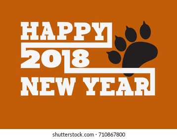 HAPPY NEW YEAR 2018 VECTOR