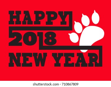 HAPPY NEW YEAR 2018 VECTOR