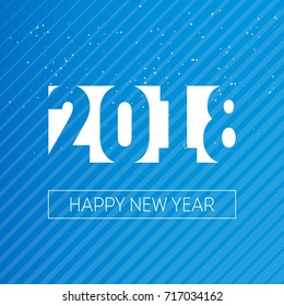 Happy new year 2018 vector background. Cover of business diary for 2018 with wishes. Vector brochure design template with pattern.