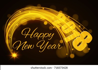 Happy New Year 2018, vector illustration Christmas background