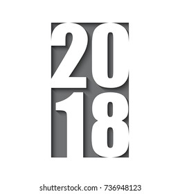 Happy new year 2018 vector background. Vector brochure design template.