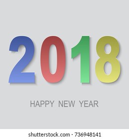 Happy new year 2018 vector background. Vector brochure design template.
