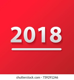 Happy new year 2018 vector background