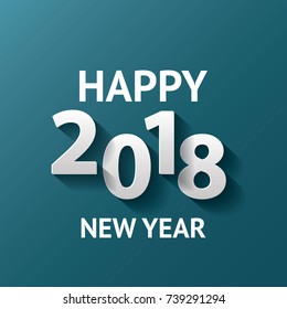 Happy new year 2018 vector background