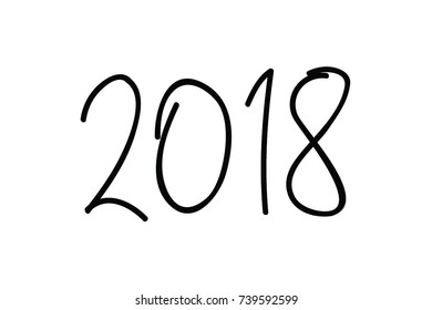 Happy New Year 2018. Vector illustration