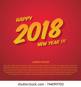Happy new year 2018 vector background