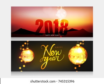 Happy New Year 2018 Vector Illustration 