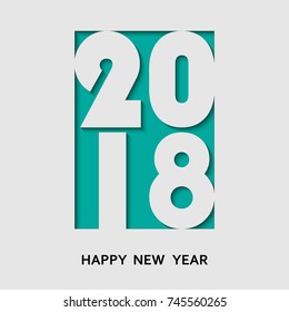 Happy new year 2018 vector background. Vector brochure design template.