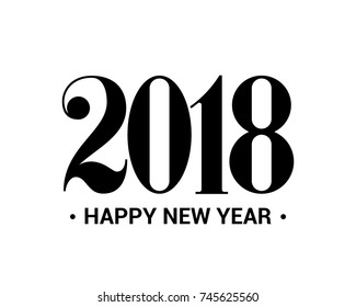 Happy New Year 2018. Vector illustration