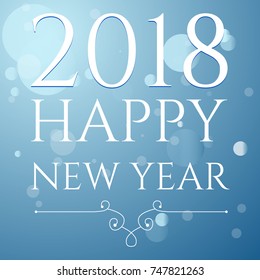 Happy New Year 2018 vector illustration. Concept