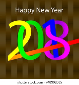 happy new year 2018 vector