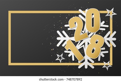 happy new year 2018 vector design
