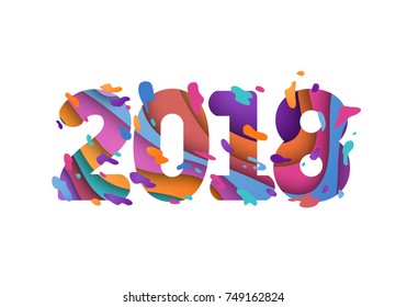 Happy new year 2018 vector background