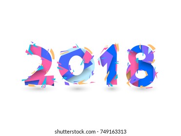 Happy new year 2018 vector background