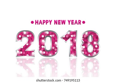 Happy New Year 2018 vector illustration