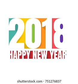 Happy new year 2018 vector background