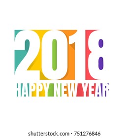 Happy new year 2018 vector background