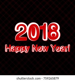 A happy new year 2018, Vector illustration