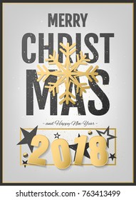 happy new year 2018 vector design