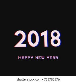 Happy new year 2018 vector background