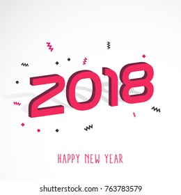 Happy new year 2018 vector background
