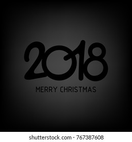 Happy new year 2018 vector background. New Year and Merry Christmas 2018 theme. 