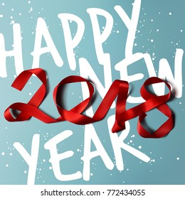 happy new year 2018 vector illustration design element