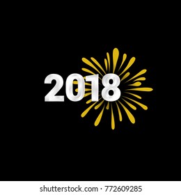 Happy New Year 2018 Vector design