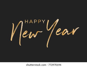 Happy New Year 2018 Vector Text Background
