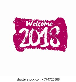 Happy new year 2018 vector background. Vector brochure design template. Cover of business diary for 2018 with wishes