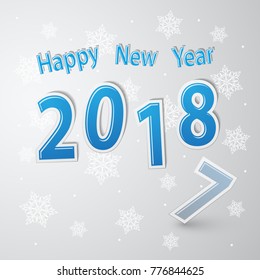 Happy new year 2018, Vector illustration EPS10